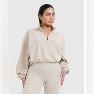 Oner Active Fleece Oversized Crop 1/2 Zip Sweatshirt